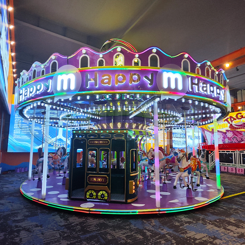 New Design Purple Carousel - Amusement equipment supplier