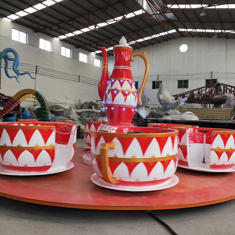 Small Handmade Tea Cup Rides Red Tea Cup Ride - Amusement equipment supplier
